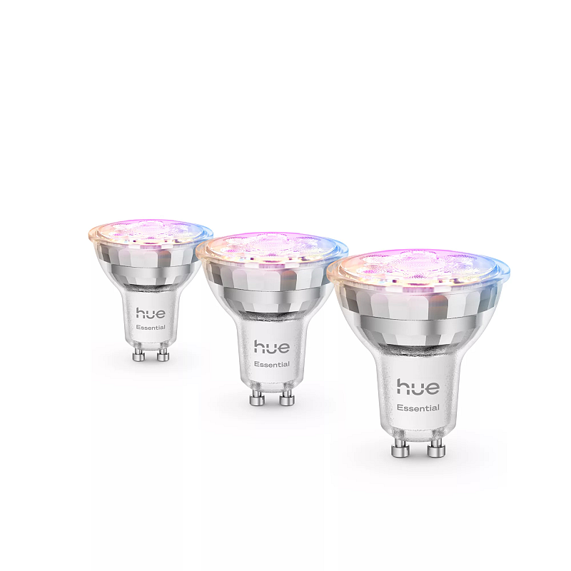 Philips Hue White and Color ambiance Essential GU10 – Smarter Spot – 345 lm – 4,7 W – 3er-Pack