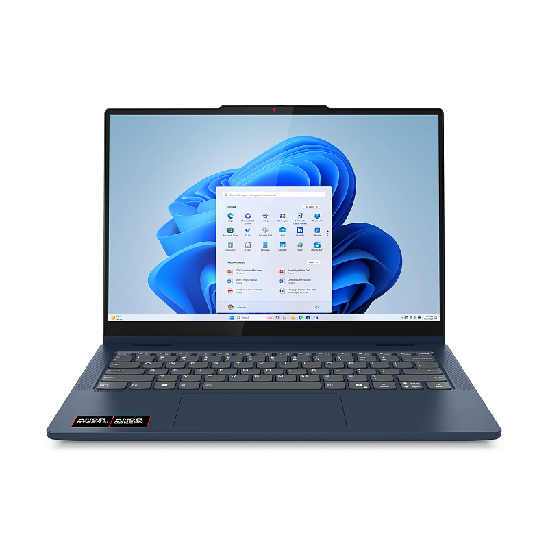 Lenovo IdeaPad 5 2-in-1 14AKP10 Copilot+ PC AMD Ryzen AI 5 340 Hybrid (2-in-1) 35,6 cm (14") Touchscreen WUXGA 16 GB LPDDR5x-SDRAM 512 GB SSD Wi-Fi 7 (802.11be) Windows 11 Home Deutsch Blau