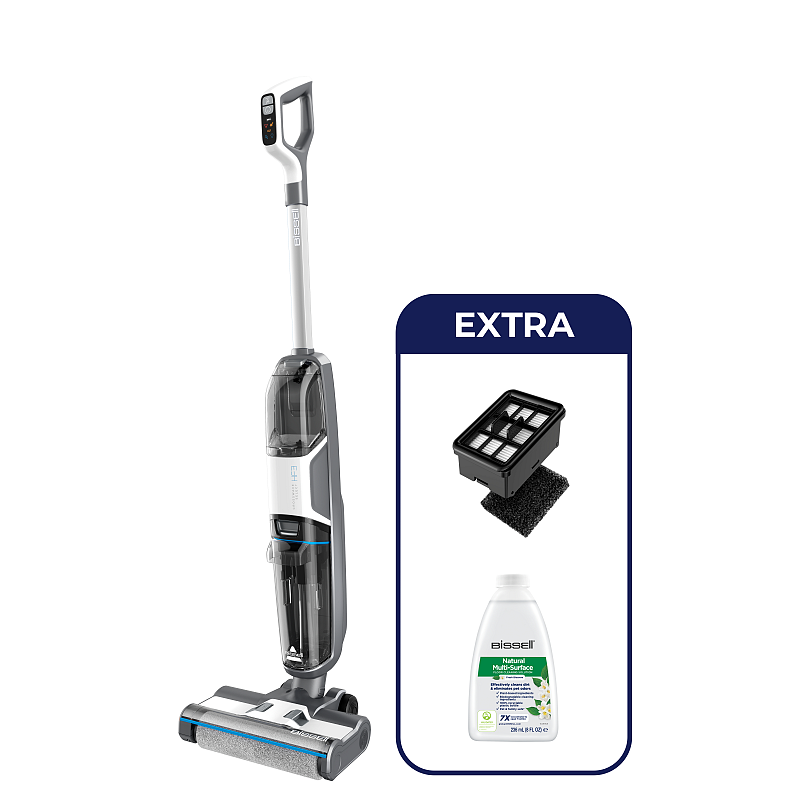 Bissell CrossWave HF3 Cordless Select Standstaubsauger Akku Trocken&Nass Beutellos 0 l 255 W Grau, Weiß