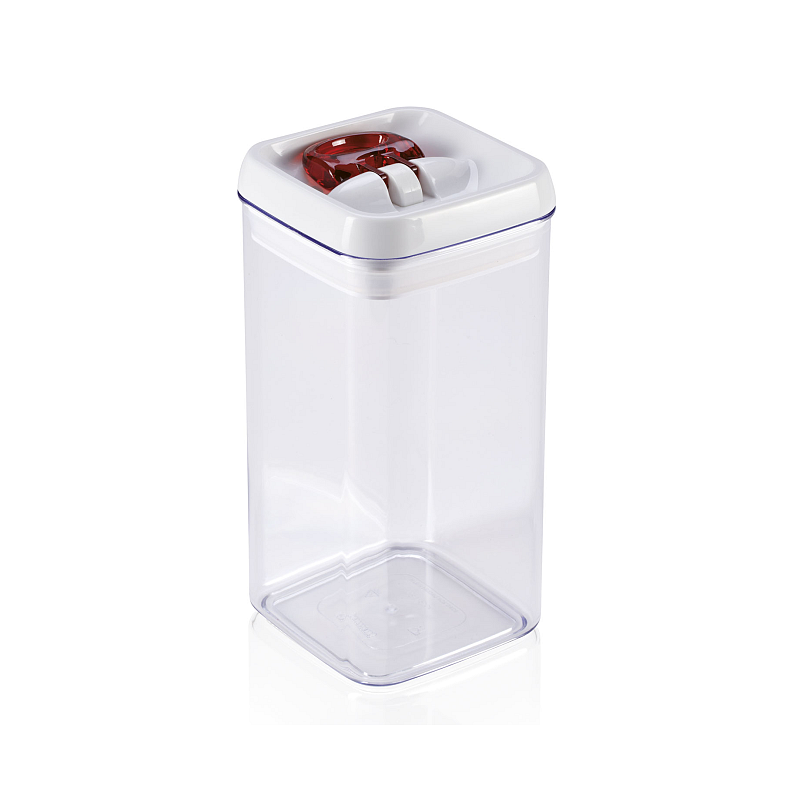 Leifheit 31210 Lebensmittelaufbewahrungsbehälter Rechteckig Box 1,2 l Rot, Transparent, Weiß 1 Stück(e)
