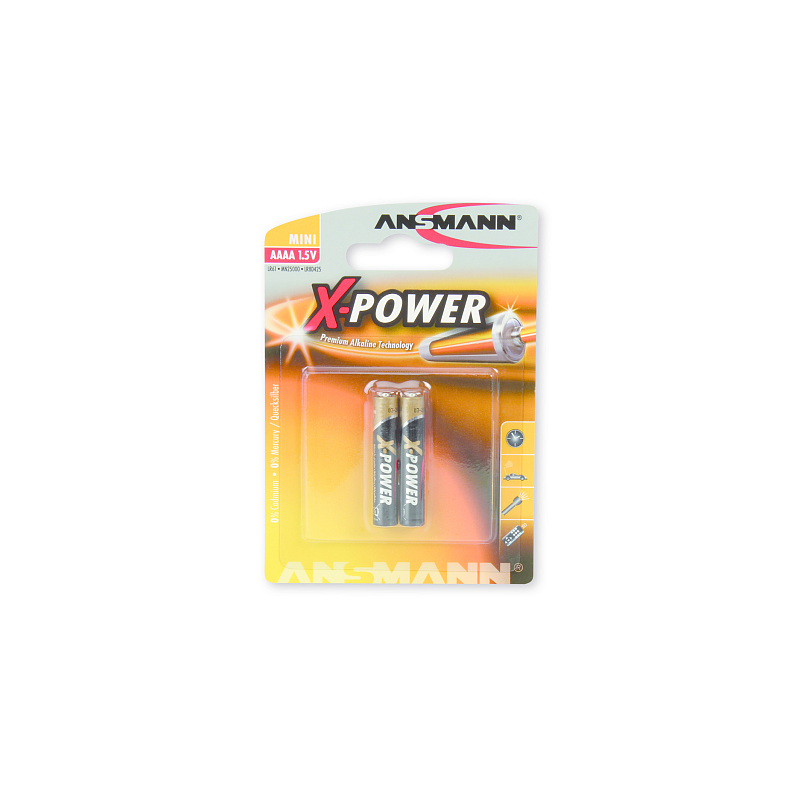 Ansmann X-Power AAAA, 1x 2 Einwegbatterie Alkali