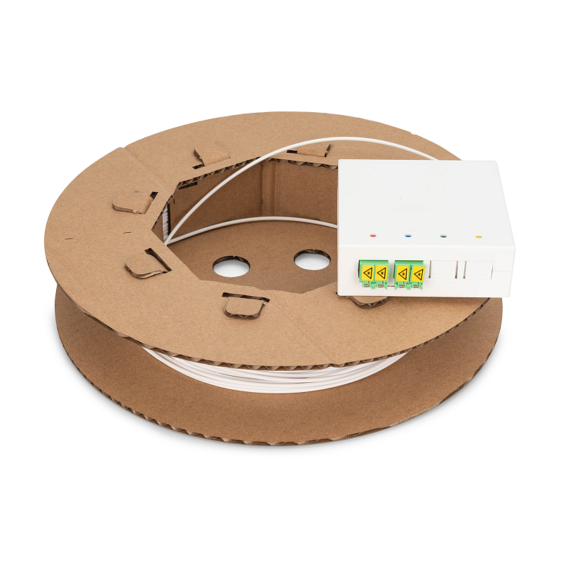 Digitus Fttx Installationskit, Vorkonfektioniert, 4-Faser, LC/APC Stecker, Länge 70m