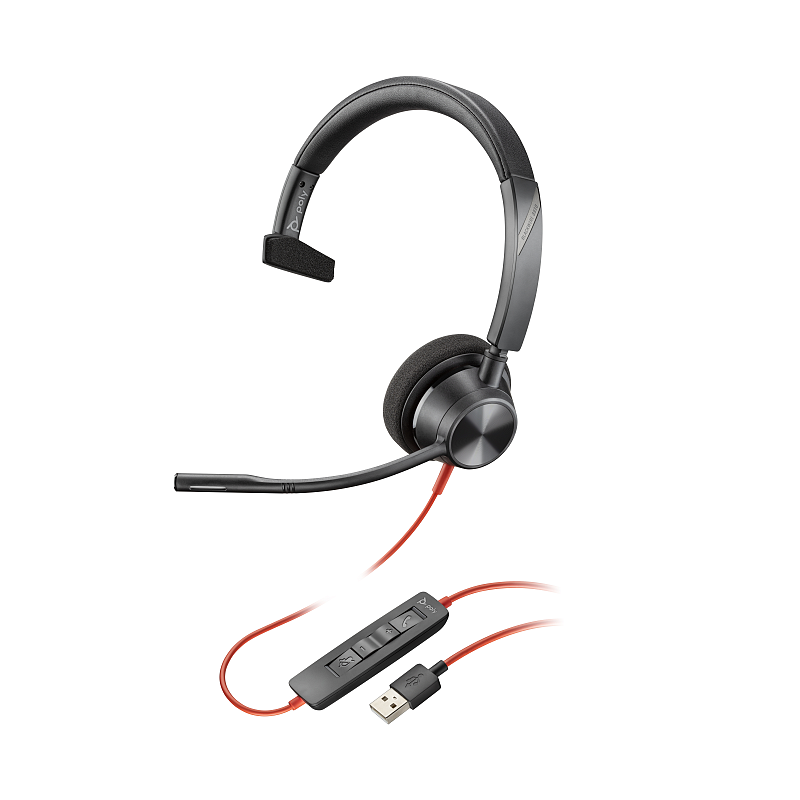HP Poly Poly Blackwire 5210 Monaurales USB-A-Headset