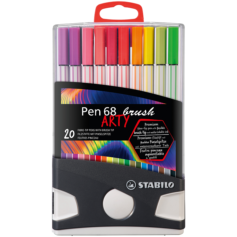 STABILO Pen 68 brush ARTY Filzstift Gemischte Farben 20 Stück(e)