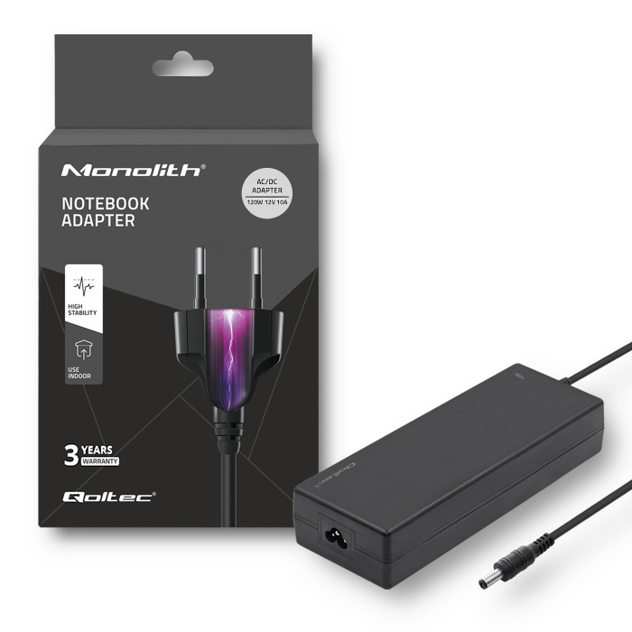 Qoltec 50798 Netzteil & Spannungsumwandler Drinnen 120 W Schwarz