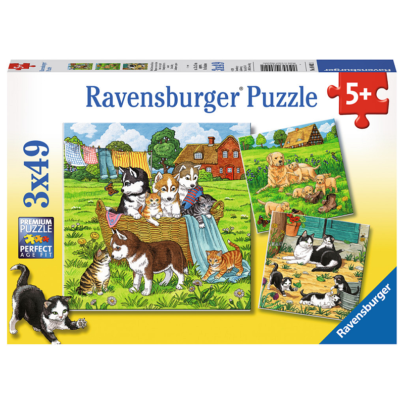 Ravensburger Kinderpuzzle - Süße Katzen und Hunde