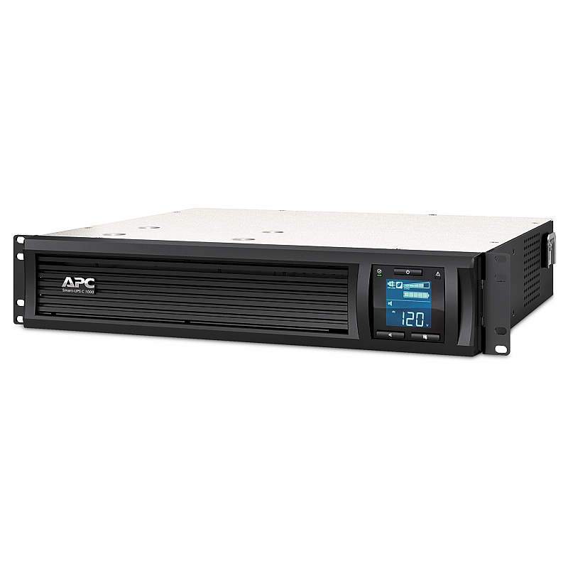 APC Smart-UPS C, Line-Interactive, 1000VA, Rackmontage 2 HE, 230V, 4x IEC C13 Ausgänge, SmartConnect, USB und serielle Kommunikation, AVR, Grafik-LCD