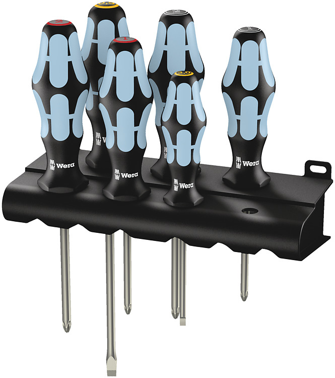 Wera 3334/3350/3355/6 Set Gerader Schraubendreher