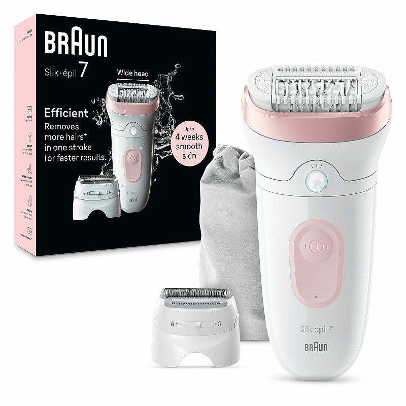 Braun Silk-épil 7 7-030 40 Pinzette Pink, Weiß