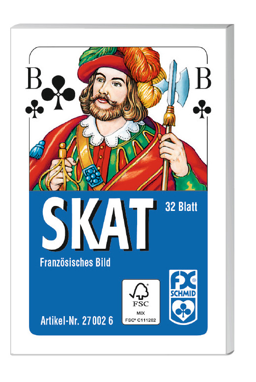 Ravensburger Klassisches Skatspiel, Französisches Bild, 32 Karten in der Faltschachtel