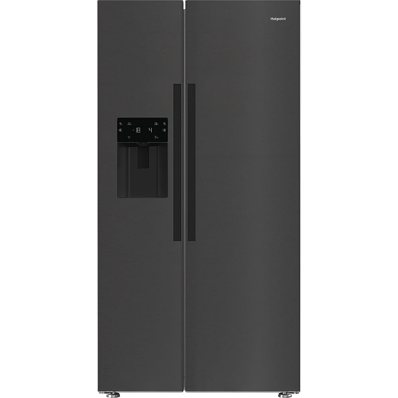 Hotpoint HPG26574WXBR5UK Side-by-Side Kühlkombination Freistehend 571 l Graphit, Grau, Silber, Edelstahl
