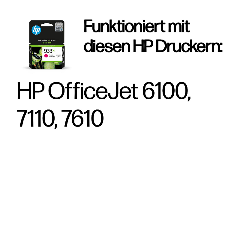 HP 933XL Magenta Original Tintenpatrone mit hoher Reichweite