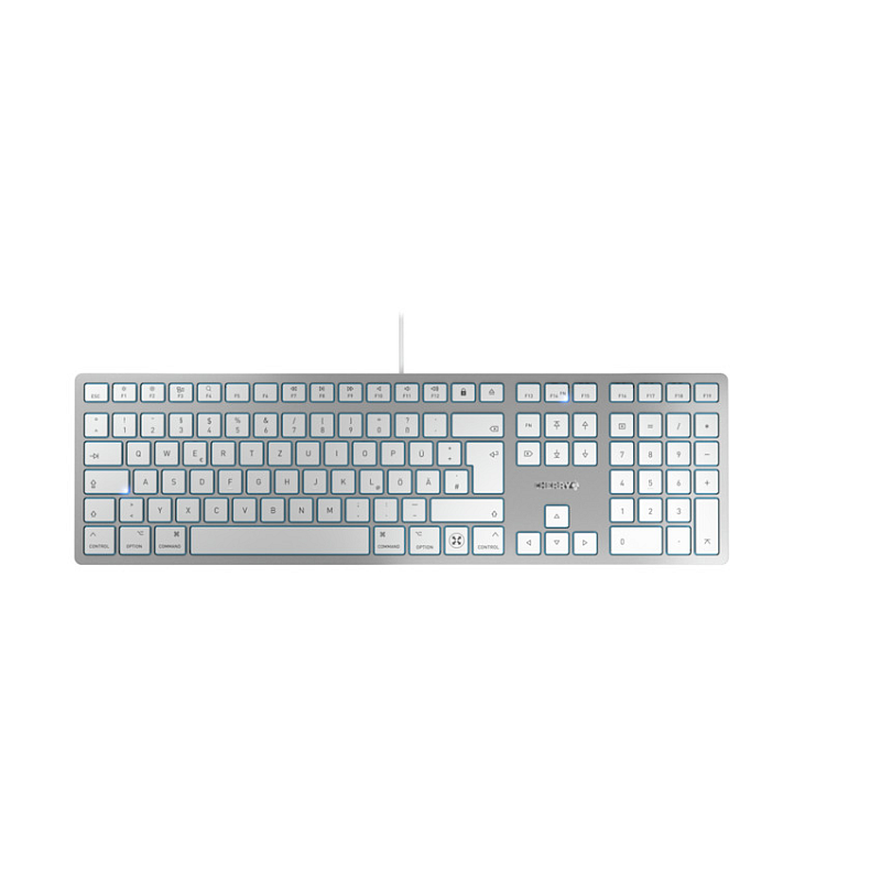 CHERRY KC 6000C FOR MAC Tastatur Universal USB QWERTZ Deutsch Silber