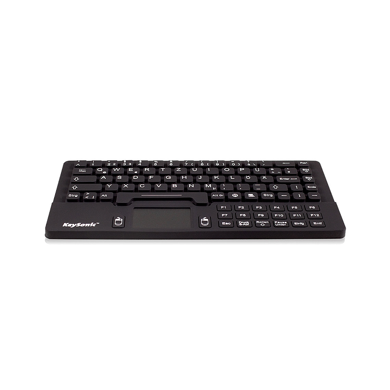 KeySonic KSK-5031IN (DE) Industrie Tastatur, USB, Touchpad +2 Maustasten, schwarz, wasserdicht IP68