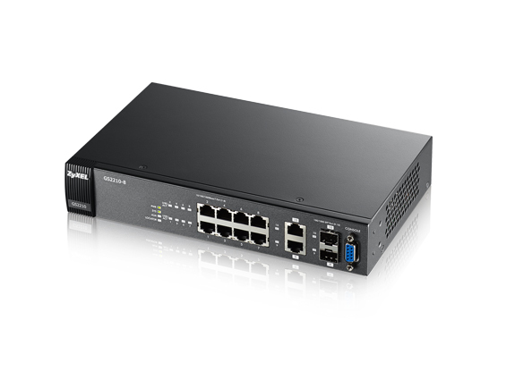 Zyxel GS2210-8 Managed L2 Gigabit Ethernet (10/100/1000) Schwarz