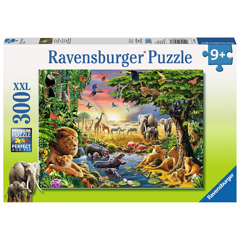 Ravensburger Kinderpuzzle - Abendsonne am Wasserloch