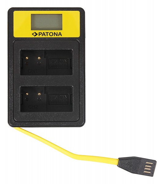 PATONA 141625 Akkuladegerät Batterie für Digitalkamera USB