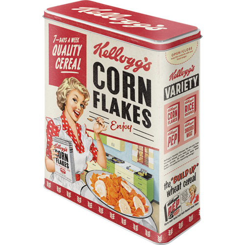 Nostalgic Art Kellogg's - Corn Flakes Quality Cereal Rechteckig Kanister 4 l Mehrfarbig