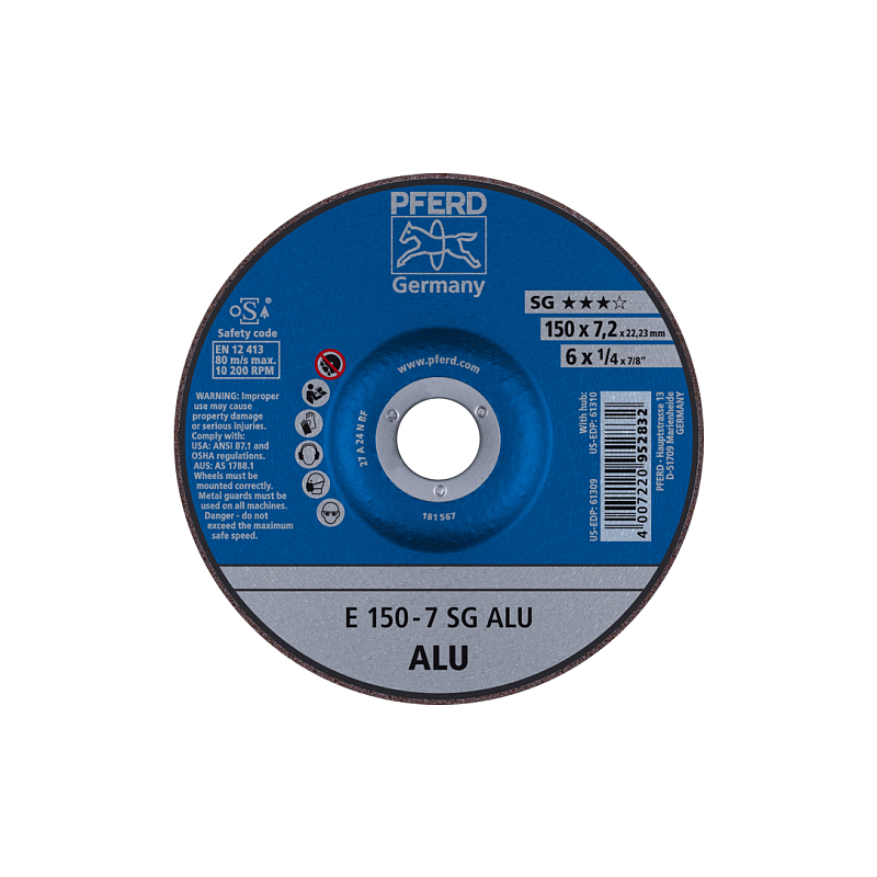 PFERD E 150-7 SG ALU Rotierendes Schleifwerkzeug Zubehör
