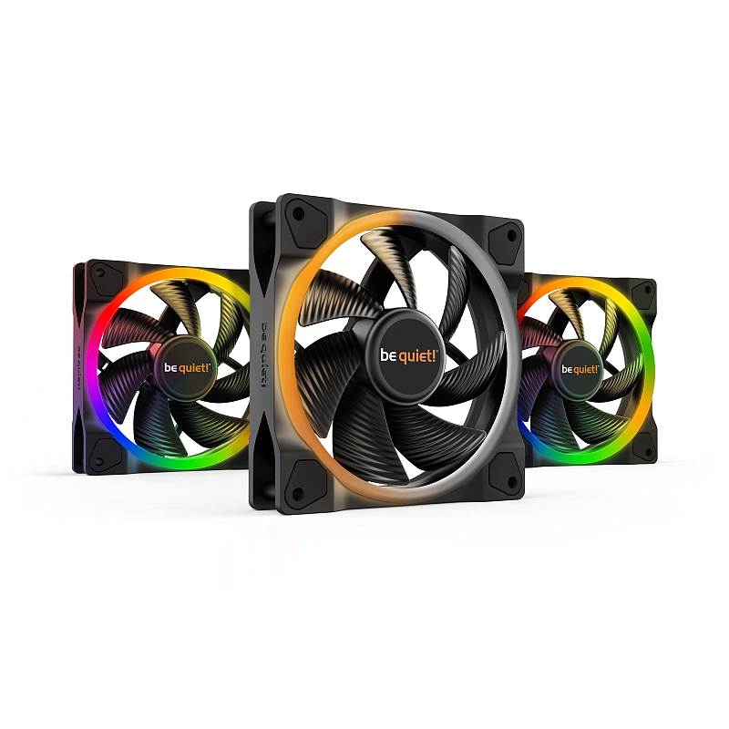 be quiet! Light Wings | 120mm PWM Triple Pack Computergehäuse Ventilator 12 cm Schwarz 3 Stück(e)