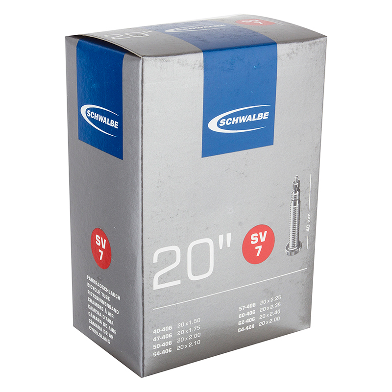 Schwalbe 10415313V Fahrradschlauch Presta-Ventil 20" 25,4 - 50,8 mm