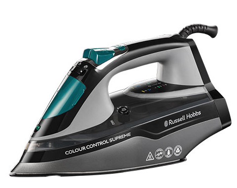 Russell Hobbs 25400-56 Bügeleisen Dampfbügeleisen Keramik-Bügelsohle 3100 W Schwarz, Grün, Grau