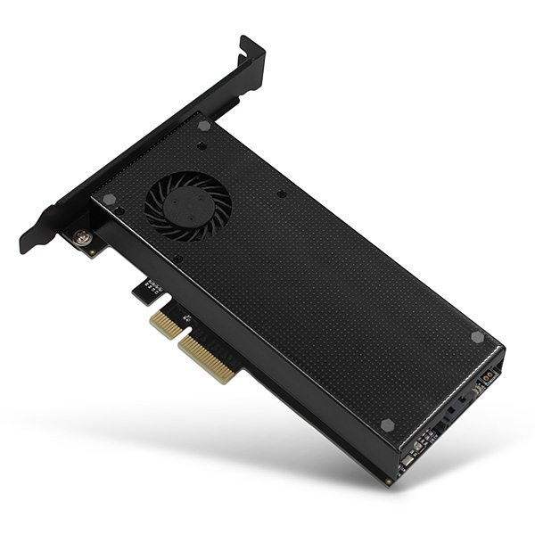 Axagon PCEM2-DC PCIe x4 - M.2 NVMe M-key + SATA B-key slot adapter inkl. Kühlkörper, SP & LP