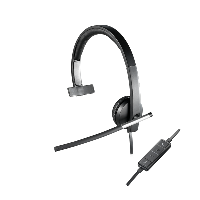 Logitech 981-000514 Kopfhörer & Headset Kabelgebunden Kopfband Büro/Callcenter USB Typ-A Schwarz, Silber