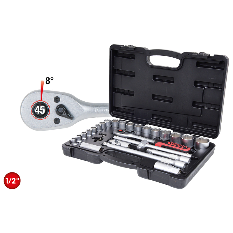 KS Tools 917.0728 Steckdosen/Steckdosen-Set Steckschlüssel-Satz