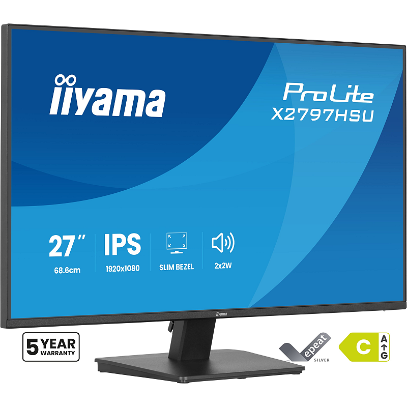 iiyama ProLite X2797HSU-B1 Computerbildschirm 68,6 cm (27") 1920 x 1080 Pixel Full HD LED Schwarz