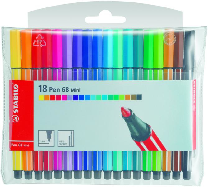 STABILO Pen 68 Mini Filzstift Mehrfarbig 20 Stück(e)