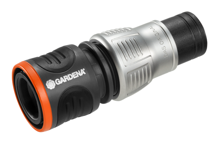 Gardena 18253-50 Anschlussteil für Wasserschlauch Schlauchanschluss Metall Schwarz, Orange, Silber 1 Stück(e)
