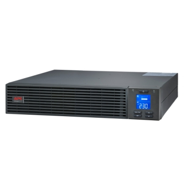 APC Easy UPS On-Line, 1000VA/900W, Rackmontage 2HE, 230V, 3x IEC C13 Ausgänge, Intelligenter Kartensteckplatz, LCD, mit Rackmontagekit