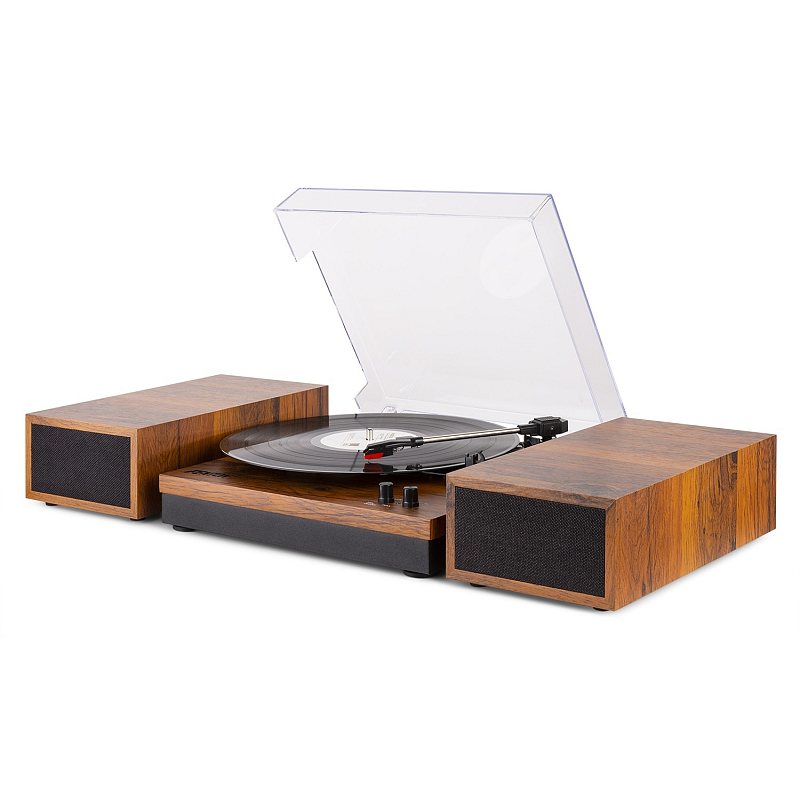 Fenton RP165B Audio-Plattenspieler mit Riemenantrieb Holz Manuell