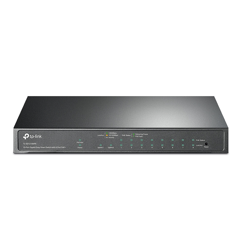 TP-Link TL-SG1210MPE Netzwerk-Switch Managed L2 Gigabit Ethernet (10/100/1000) Power over Ethernet (PoE) Schwarz