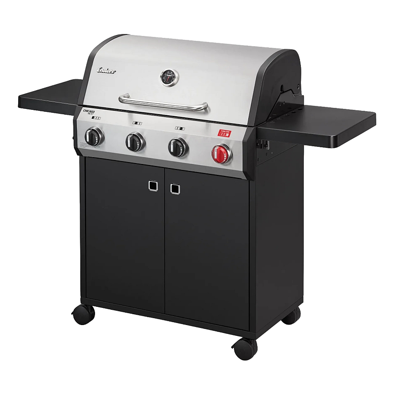 Enders Colsman Chicago Next 4 R Turbo Grill Fass Gas Schwarz, Edelstahl 13000 W