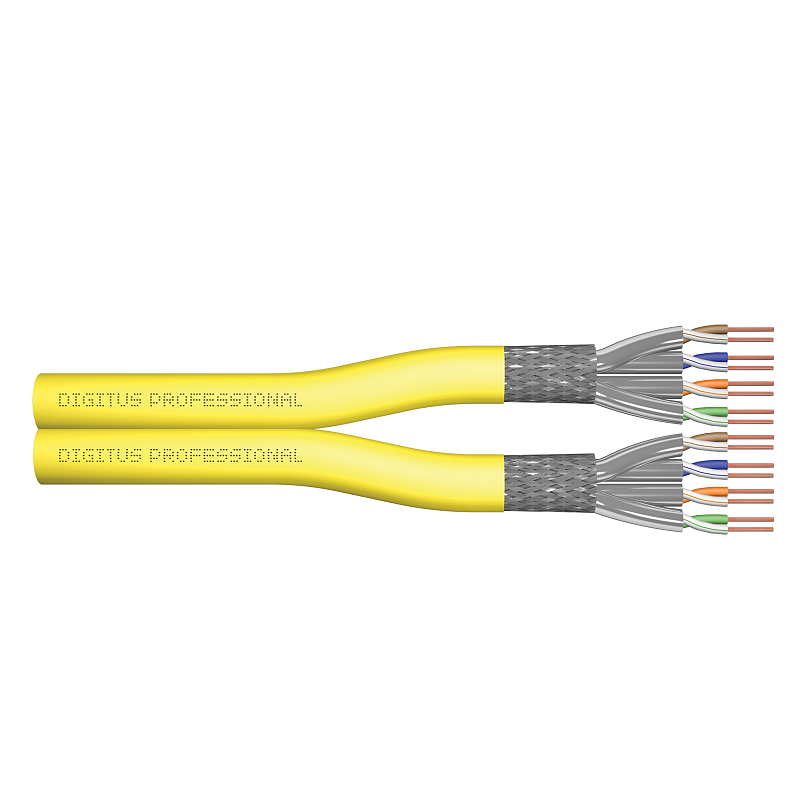 Digitus CAT 7A S/FTP, Verlegekabel, 500 m, Duplex, Dca-s1a d1 a1 , GHMT PVP zertifiziert