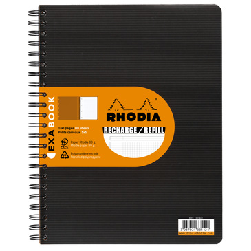 Rhodia 133142C Notizbuch A4+ 80 Blätter Schwarz