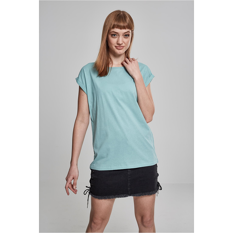 Urban Classics Ladies Extended Shoulder Tee T-Shirt Rundhals Kurzärmel Baumwolle, Trikot
