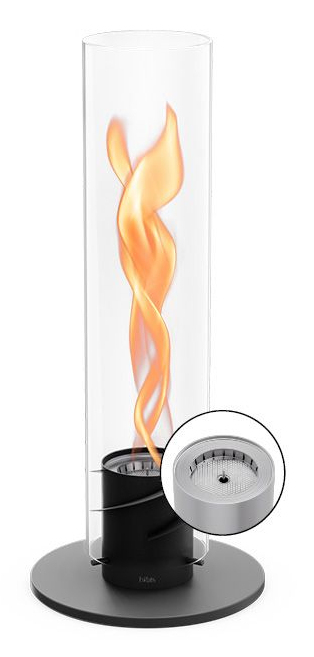 höfats SPIN 1200 Drinnen/Draußen Tragbare Feuerstelle Schwarz, Transparent