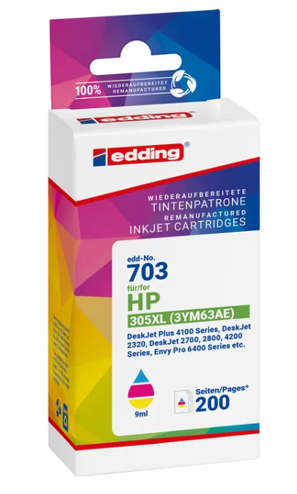 Edding EDD-703 Druckerpatrone 1 Stück(e) Kompatibel Cyan, Magenta, Gelb