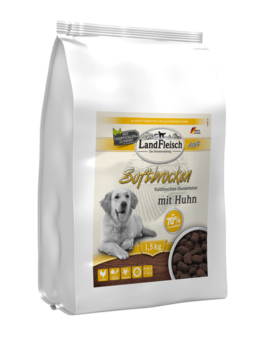 Landfleisch Dog Softbrocken Mit Huhn 1,5kg