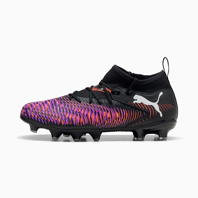 PUMA Future 8 Match FG/AG Jr Fußball Unisex Schwarz, Mehrfarbig