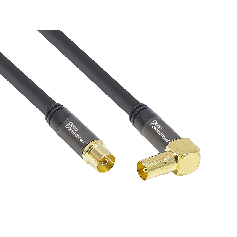 Alcasa GC-M2077 Koaxialkabel 10 m IEC/coax Schwarz
