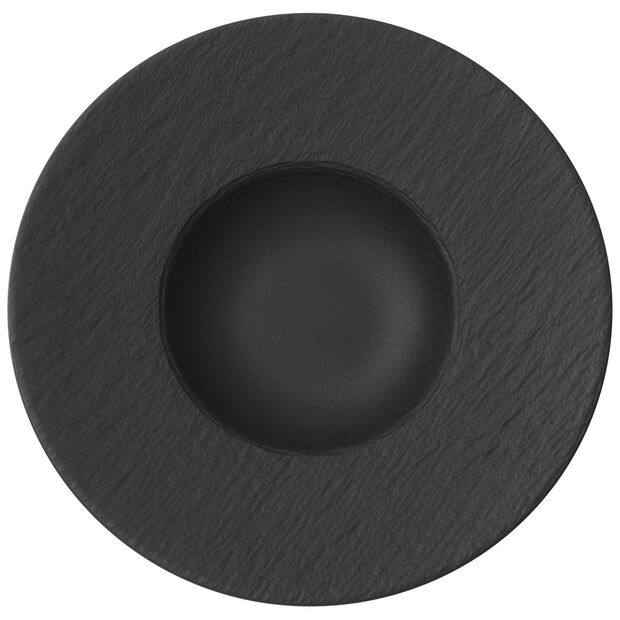 Villeroy & Boch Manufacture Rock Pastateller Rund Porzellan Schwarz 1 Stück(e)