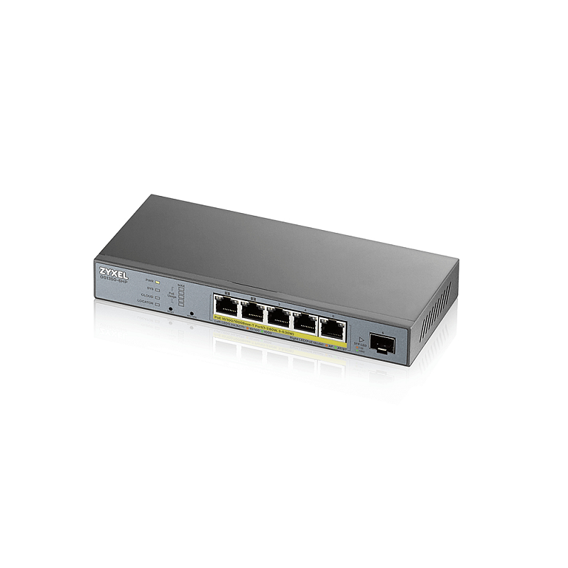Zyxel GS1350-6HP-EU0101F Netzwerk-Switch Managed L2 Gigabit Ethernet (10/100/1000) Power over Ethernet (PoE) Grau