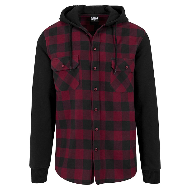 Urban Classics TB513 Hemd Rundhals Langärmlig Baumwolle, Polyester