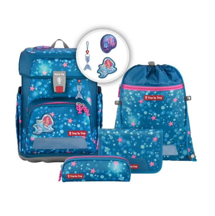 Step by Step Cloud Rucksack Schulrucksack Pink, Türkis Polyester