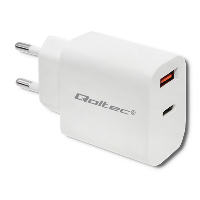 Qoltec 51714 Netzteil & Spannungsumwandler Drinnen 18 W Weiß