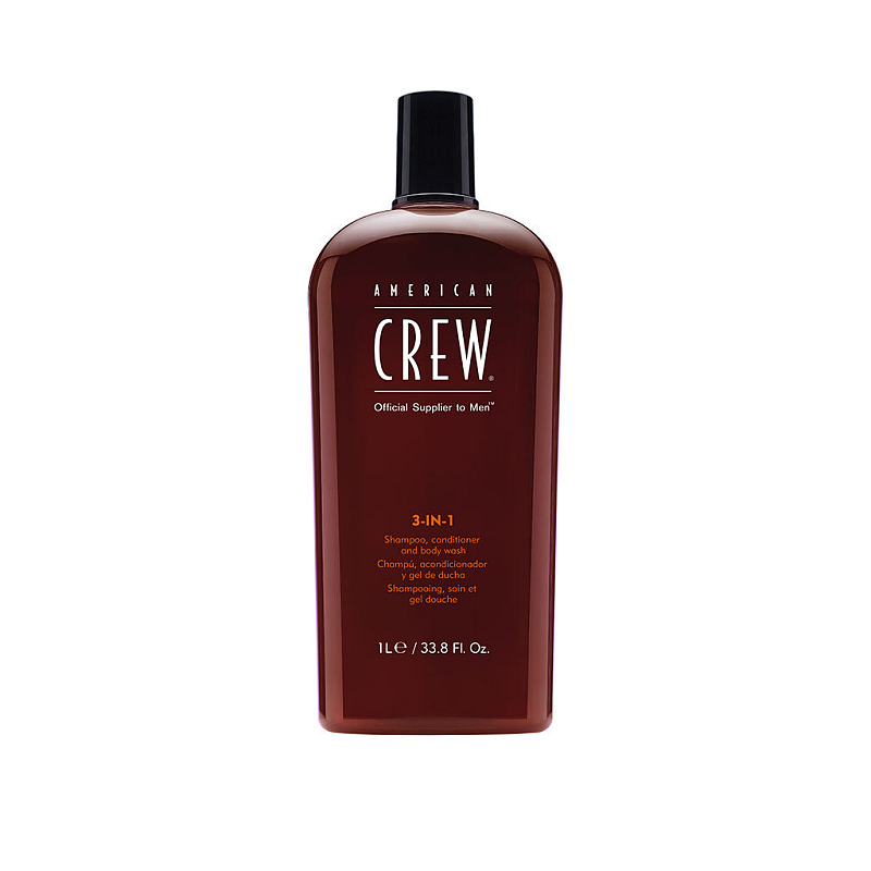 American Crew 3-IN-1 1000 ml 3-in-1 Shampoo & Pflegespülung & Duschbad Männer